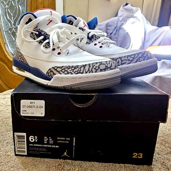 Air Jordan 3 Retro True Blue - Picture 1 of 3